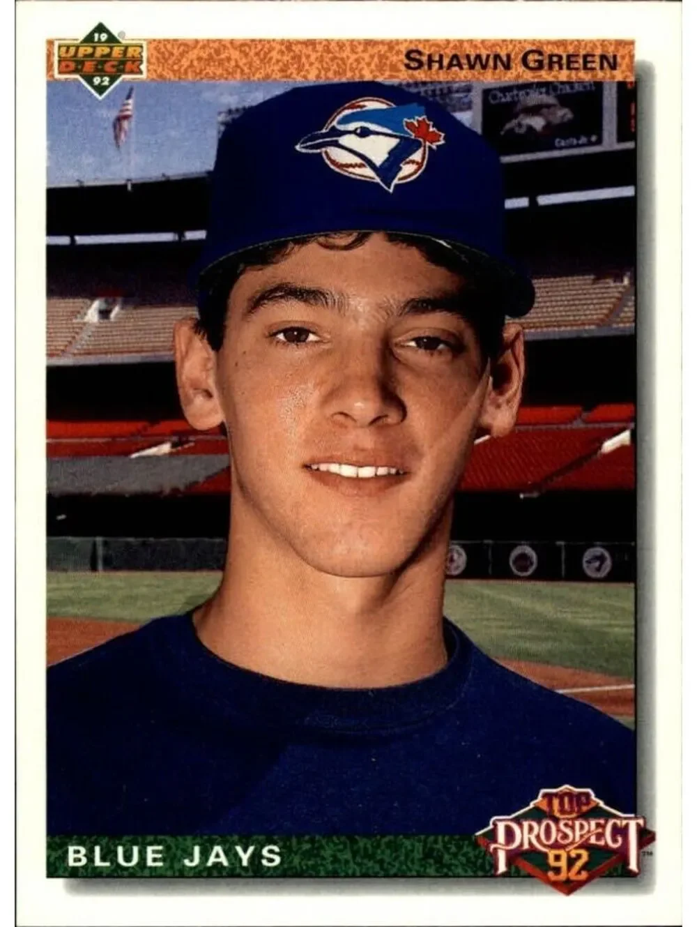 Shawn Green 1992 Upper Deck MLB #55 Rookie Baseball Card Toronto Blue Jays